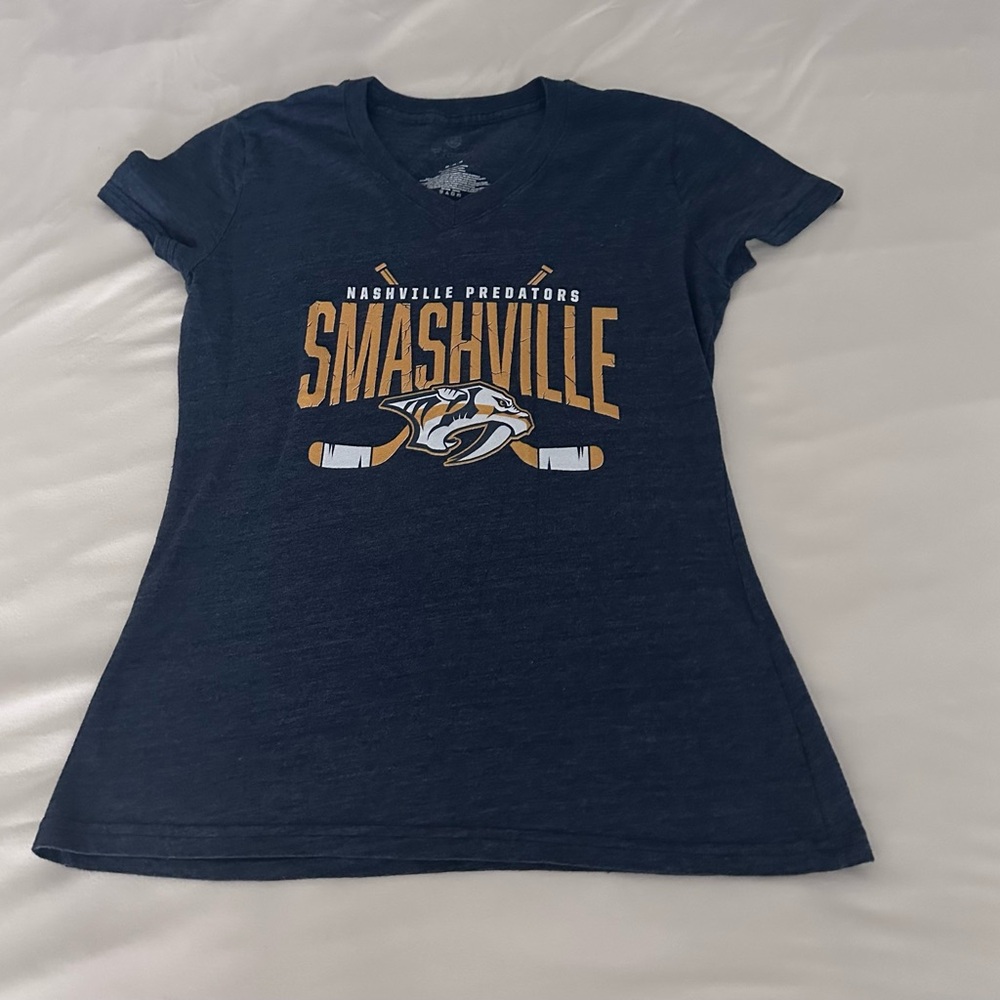 Nashville Predators “Smashville” Dark Blue V-Neck Tee